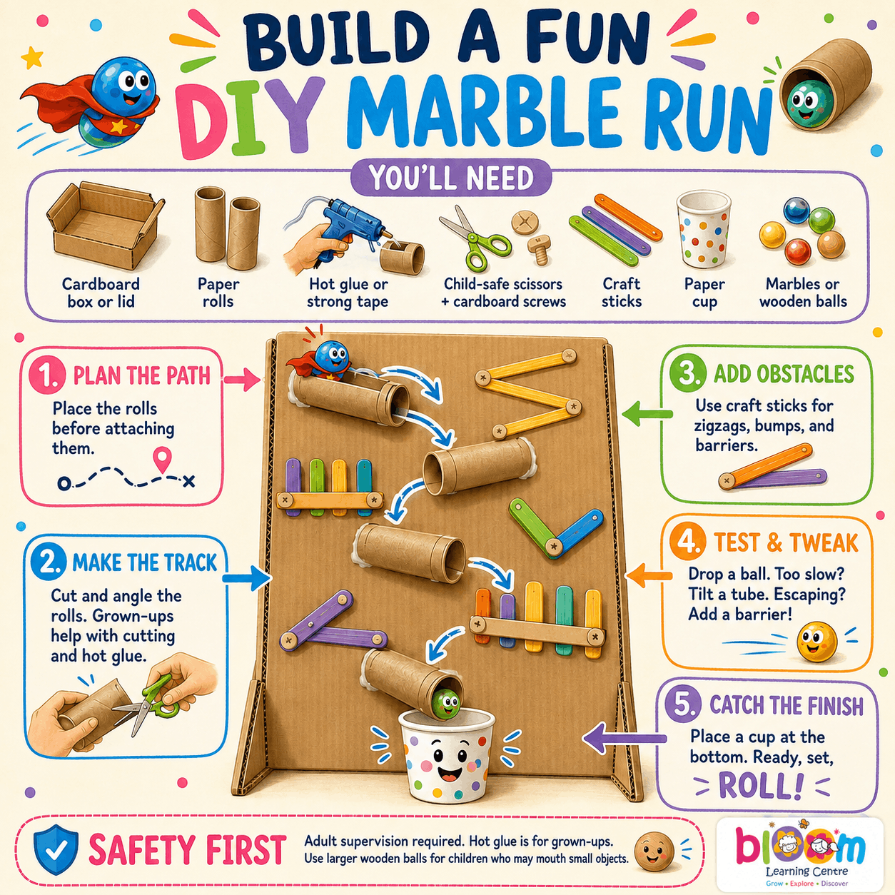 Bloom Themed DIY Marble Run